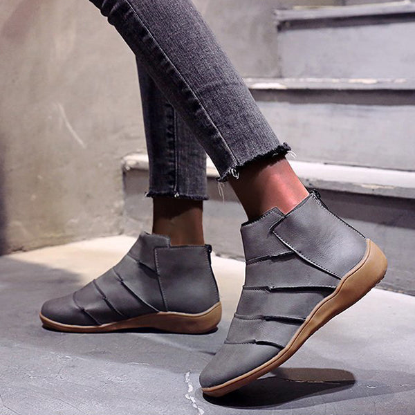 Myquees Solid Color Pull-On Lightweight Ankle Boots