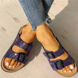 Myquees Flip Flop Flat With Buckle Slip-On Summer Casual Slippers