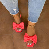 Myquees Bow Casual Slides Sandals