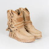 Myquees  Vintage Tassel Stone-Washed Boots