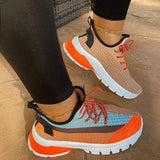 Myquees Lace-up Knit Comfortable Sneakers