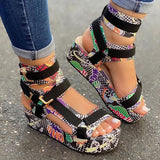 Myquees    Pattern Graffiti Trend Fashion Sandals