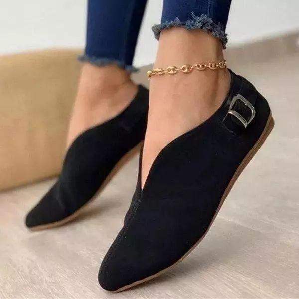Myquees Women Elegant Casual Daily Comfy Slip On Flats