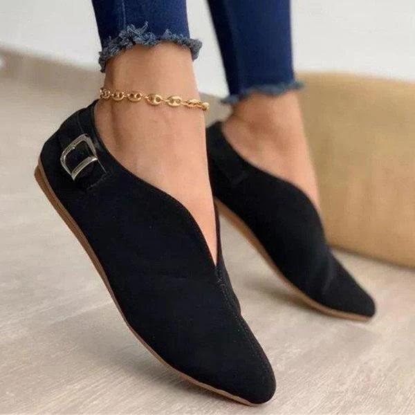 Myquees Women Elegant Casual Daily Comfy Slip On Flats