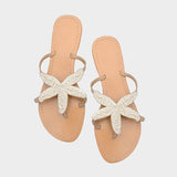Myquees Women Starfish Beach Flat Sandals