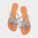 Myquees Women Starfish Beach Flat Sandals