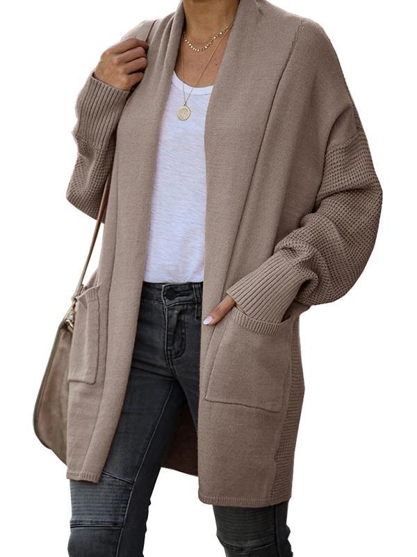 Myquees Long Collar Loose Casual Cardigan