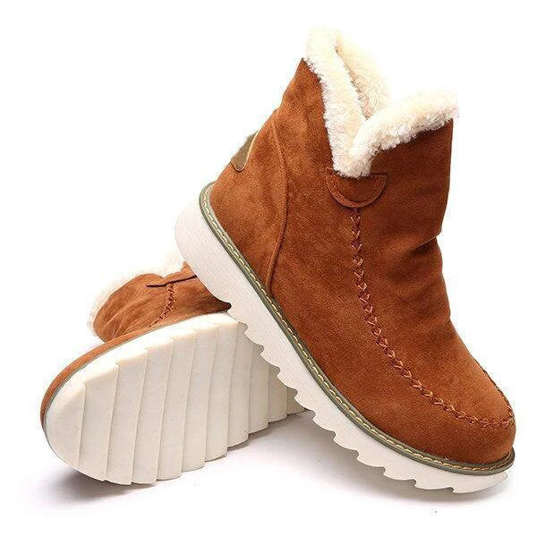 Myquees Women Casual All-Match Warm Short Boots