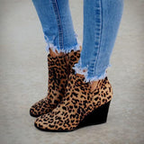 Myquees Fall Winter Daily Wedge Booties