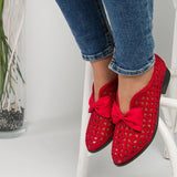 Myquees Hollow Out Chunky Heel Loafers