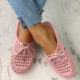 Myquees Hollow Out Lace-Up Slippers For Women