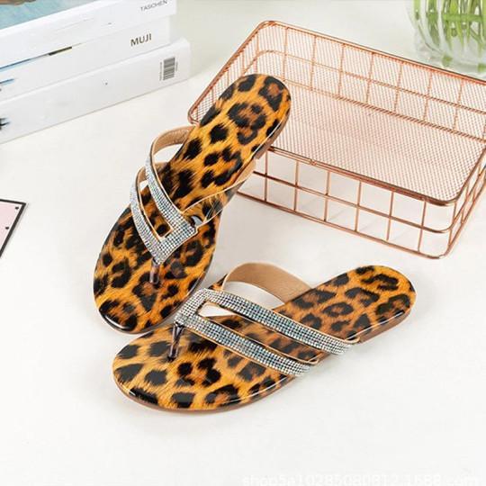 Myquees Leopard Casual Fashion Beach Sandals