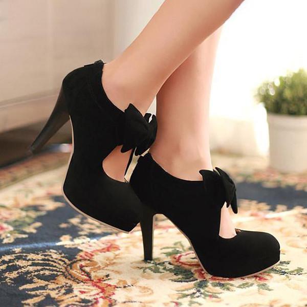 Myquees Cute Bow Knot High Heels