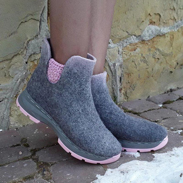 Myquees Winter Daily Slip-On Ankle Boots