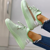 Myquees Colorblock Breathable Lace-up Fashion Sneakers