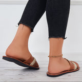 Myquees Women Cutout Slide Sandals Open Toe Flat Slippers