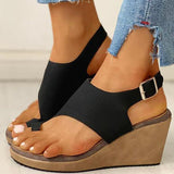 Myquees Toe Ring Cutout Slingback Sandals