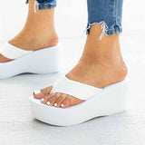 Myquees Flip-flops Foam Wedge Heel Sandals