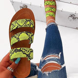 Myquees Stylish Slip-On Flip Flop Serpentine Summer Slippers