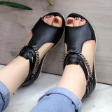Myquees Casual Cool Chain Wedge Heel Sandals