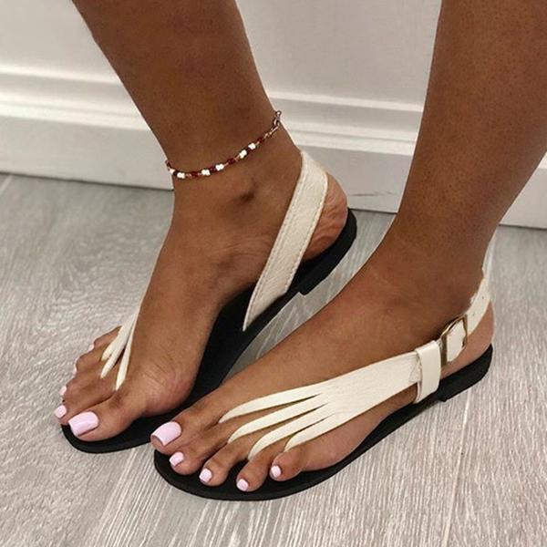 Myquees Women's Summer Unique Design Flat Sandals