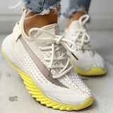 Myquees Net Surface Breathable Lace-Up Sneakers