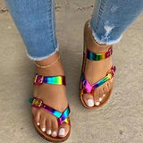 Myquees Fashion Button Summer Sandals