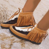 Myquees Tassel Flat Casual Boots