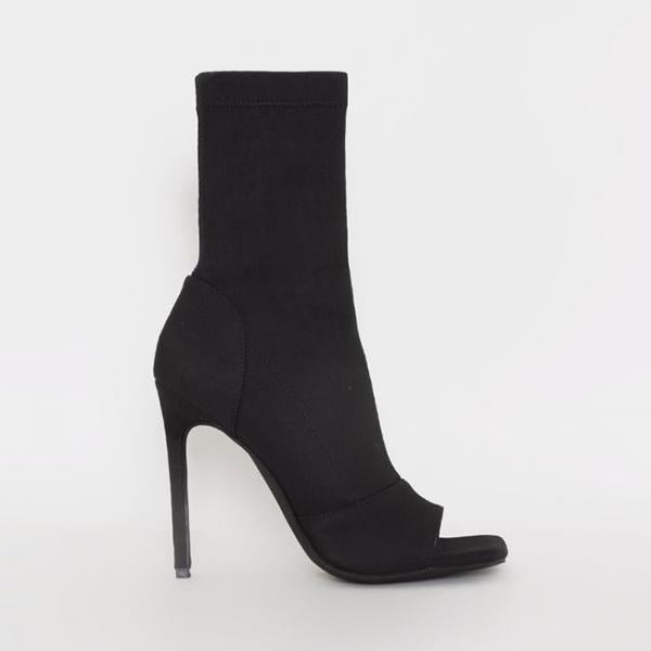 Myquees Peep Toe Ankle Boots