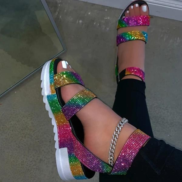 Myquees Bright Diamond Sexy Platform Sandals