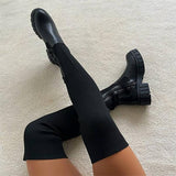Myquees Knitted Over The Knee Thigh High Long Boots