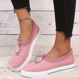 Myquees Round Toe Mesh Casual Slip-On Flats