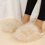 Myquees Comfy Candy Color Fuzzy Slippers