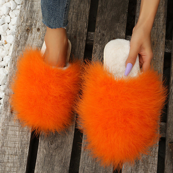 Myquees Comfy Candy Color Fuzzy Slippers
