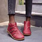Myquees Solid Color Pull-On Lightweight Ankle Boots
