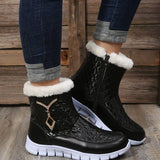 Myquees Lightweight Warm Fur Outdoor Snow Boots