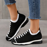 Myquees Casual Mesh Colorblock Slip-On Sneakers