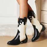 Myquees Pointed Toe Pull-On Western Cowboy Boots