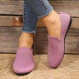 Myquees Casual Knitted Solid Color Flats