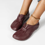 Myquees Chic Soft Leather Slip-on Flats