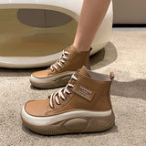 Myquees Vintage Thick Soled High Top Casual Boots
