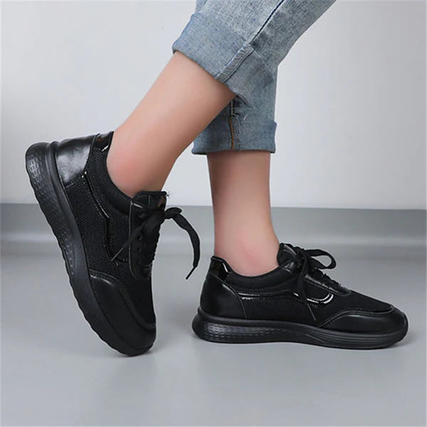 Myquees Casual Mesh Breathable Lace-Up Sneakers