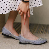 Myquees New In Comfort Pointed Toe Satin Flats