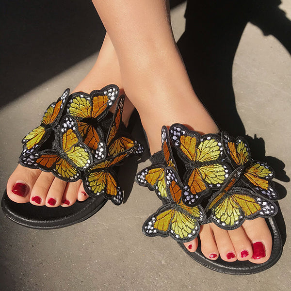 Myquees Fashion Butterfly Comfy Platform Sandals