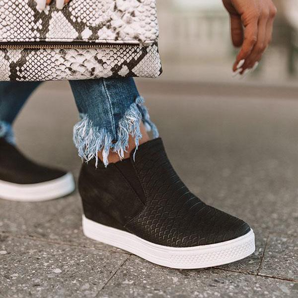 Myquees Daily Comfy Wedge Heel Sneakers