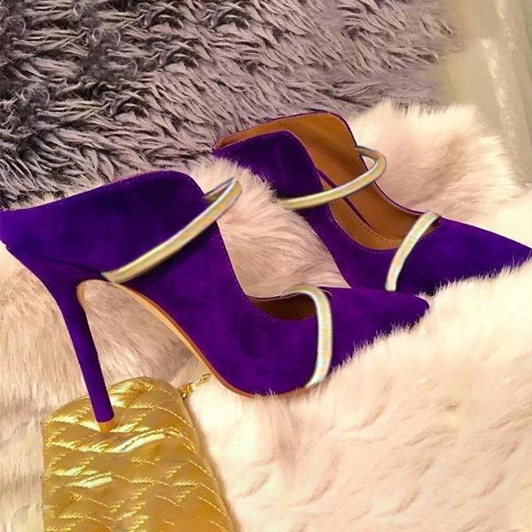 Myquees Summer Pointed Toe Stiletto Heels