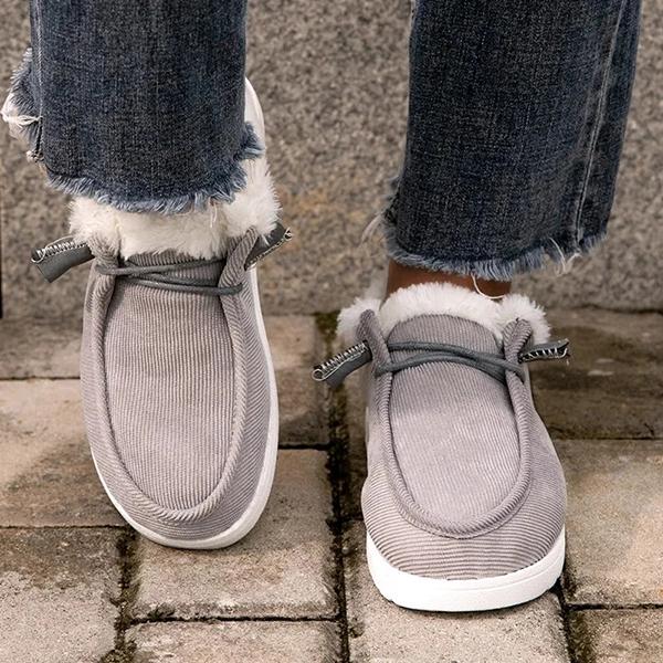 Myquees Women Comfy Flat Heel Slip-On Boots