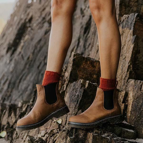 Myquees Artificial Leather Chelsea Boots